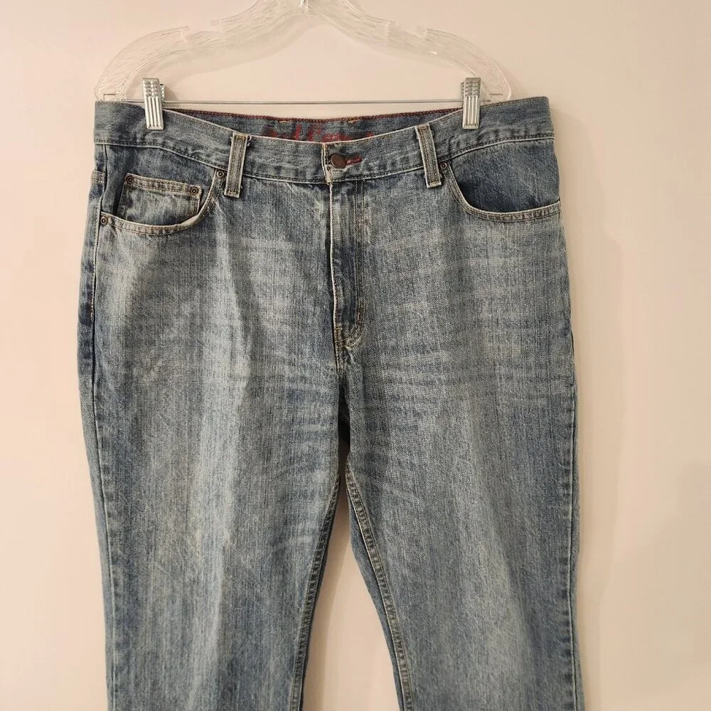 Red Camel Jeans Hawk‎ 9914 Retro Vtg Straight Light Wash Blue Denim Mens 38x30